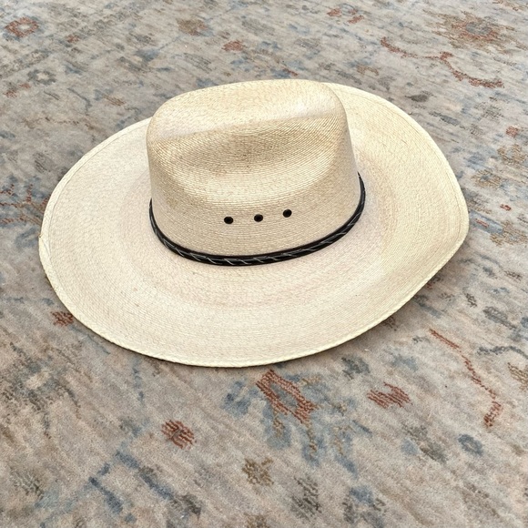 Texas Hat Co 30 Star Straw Hat Sz 7 1/8 - Picture 5 of 11